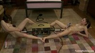 Double Pussy: Hot and Machine Ready Girls Deny Each Other Orgasms, Fuck Each Other Senselss.