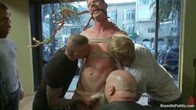 Nordic hunk humiliated and bukkake in a flower shop.