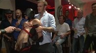 Bar Slut Gang Fucked, Humiliated, and Covered in the Crowds Loads